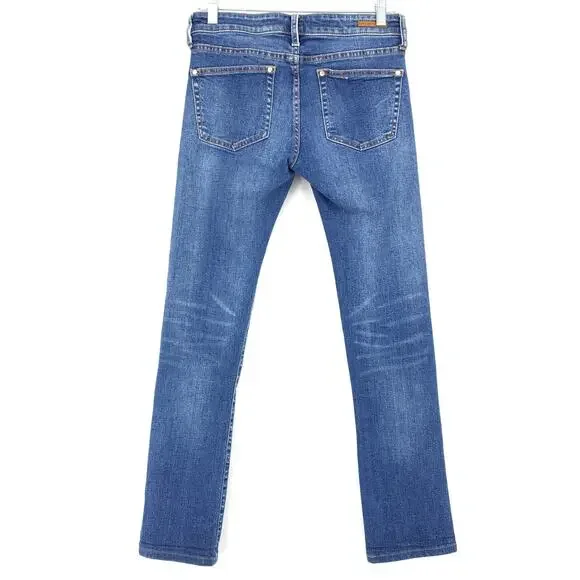 Anthropologie Pilcro Parallel Selvedge Mid Rise Jeans Womens Sz 27 Heritage Wash - Picture 2 of 7